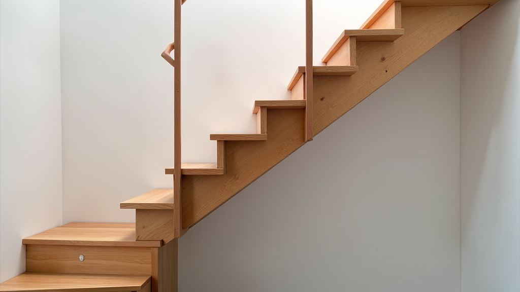 Monte-escalier droit installé sur un escalier en bois à Vourey, vue d