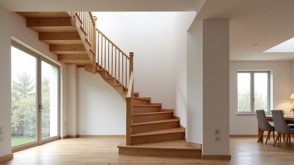 Monte-escalier droit installé sur un escalier en bois dans une maison à Dettwiller