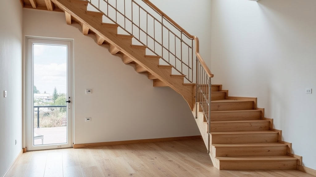 Monte-escalier droit installé sur un escalier en bois dans une maison de Limetz-Villez