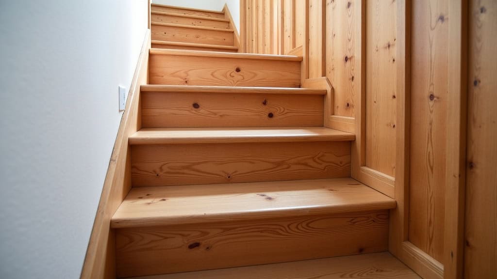Monte-escalier droit installé sur un escalier en bois dans une maison traditionnelle à Chevillon-sur-Huillard