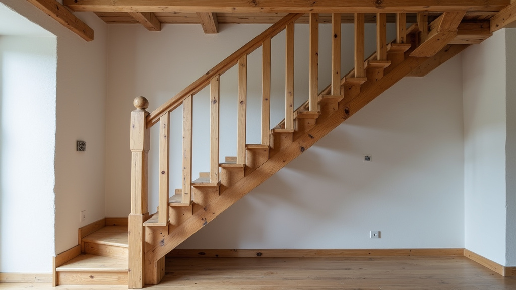 Monte-escalier droit installé sur un escalier en bois dans une maison traditionnelle de La Mothe-Saint-Héray
