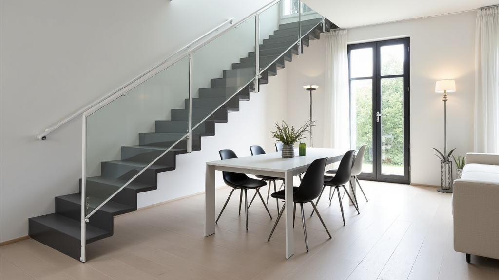 Monte-escalier droit installé sur un escalier en ligne à Mouzeil, avec siège en gris foncé et rail blanc