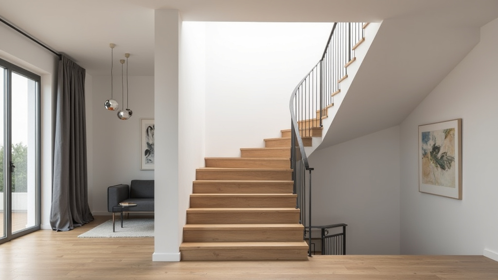 Monte-escalier droit installé sur un escalier intérieur à Le Garric