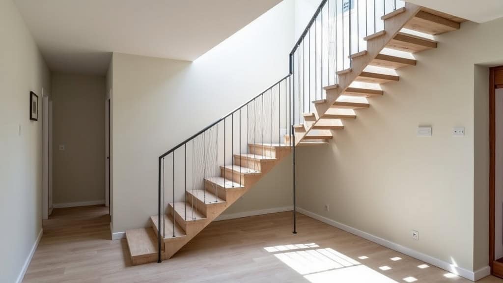 Monte-escalier droit installé sur un escalier intérieur à Monistrol-sur-Loire