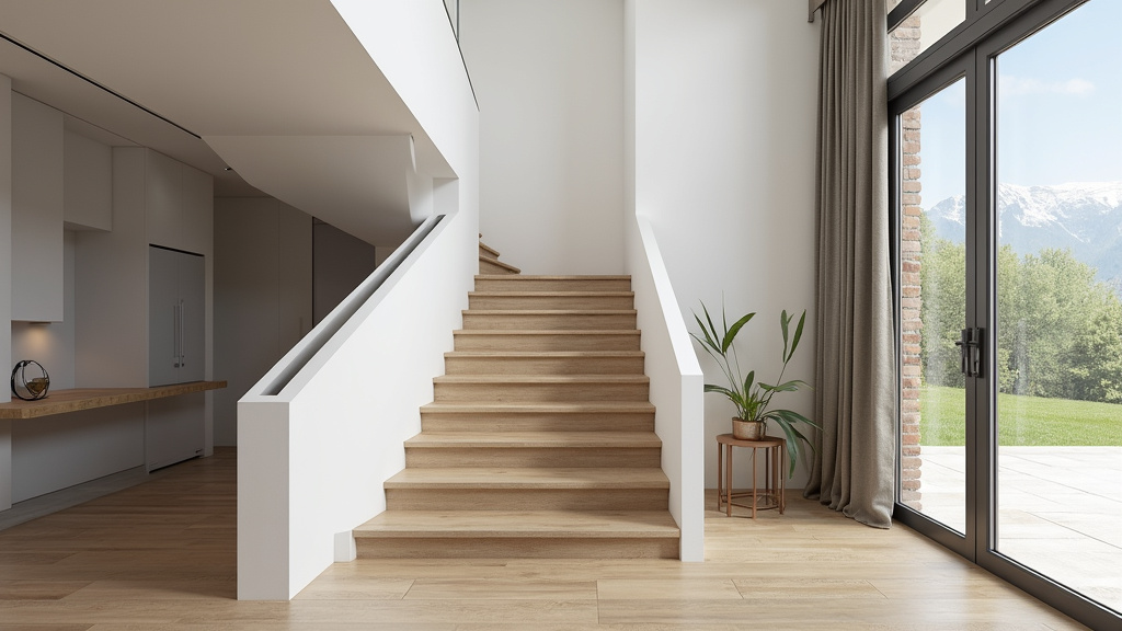 Monte-escalier droit installé sur un escalier linéaire à Étueffont (90170)