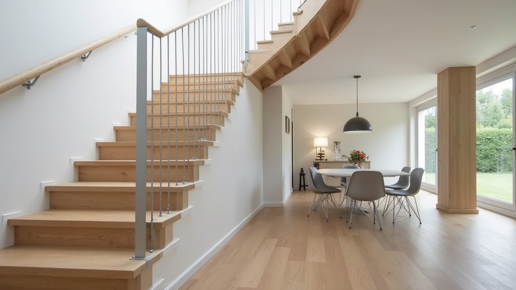 Monte-escalier droit installé sur un escalier rectiligne à Arbois