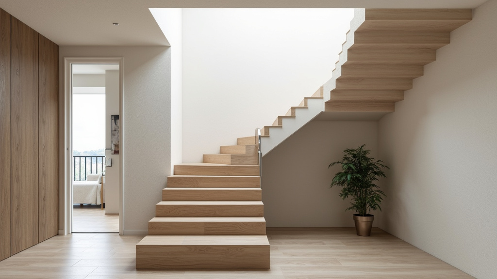 Monte-escalier droit installé sur un escalier rectiligne à Ars-sur-Moselle