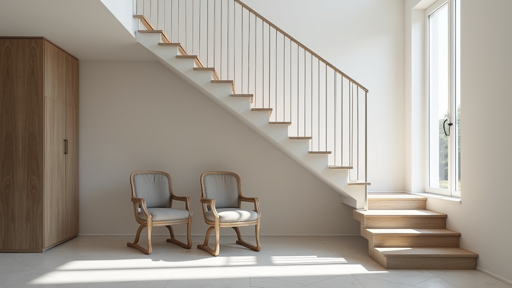 Monte-escalier droit installé sur un escalier rectiligne à Béville-le-Comte