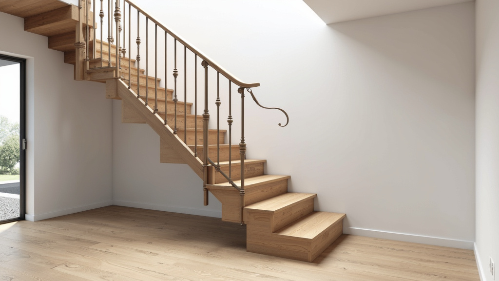 Monte-escalier droit installé sur un escalier rectiligne à Dingé