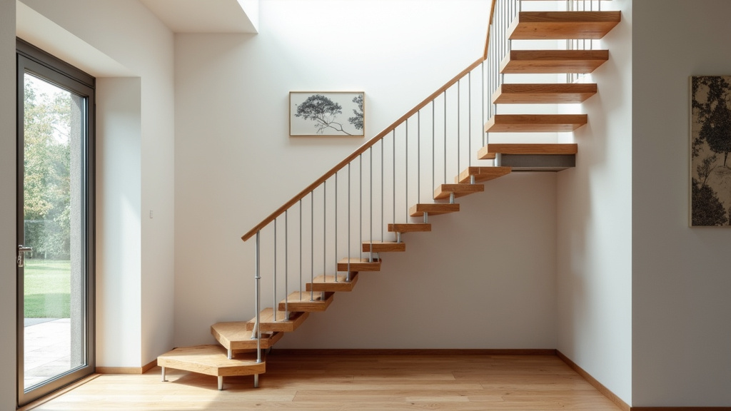 Monte-escalier droit installé sur un escalier rectiligne à Heillecourt