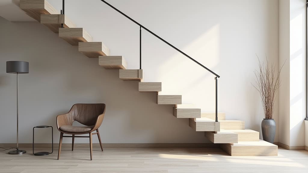 Monte-escalier droit installé sur un escalier rectiligne à Paimpol