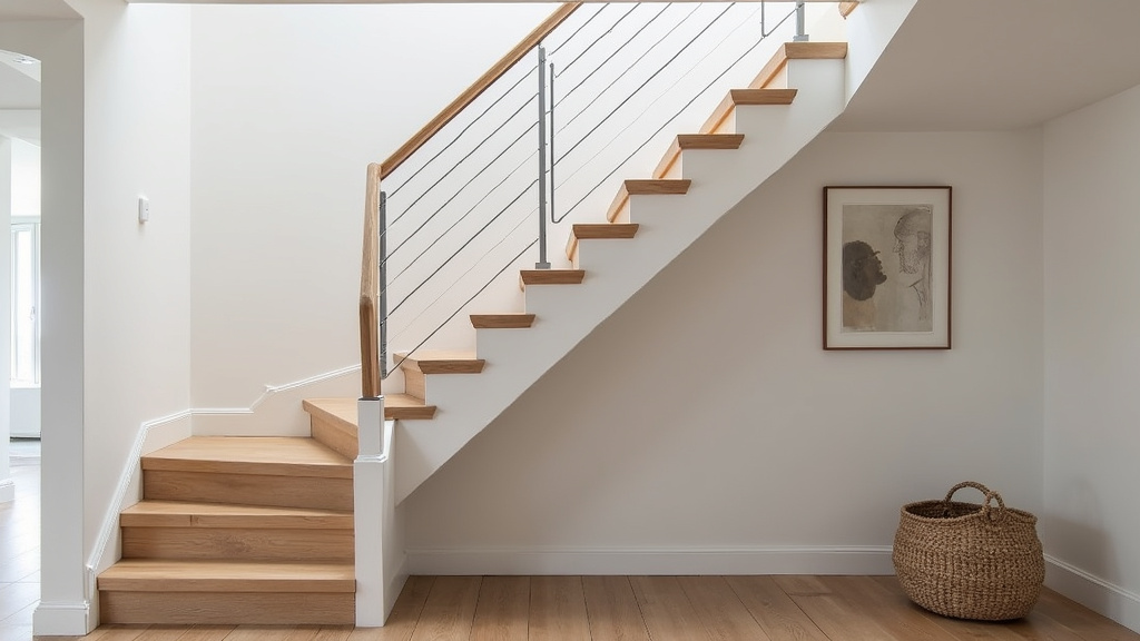 Monte escalier droit installé sur un escalier rectiligne dans une maison à Audrieu