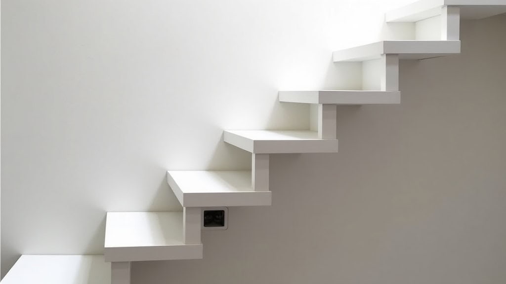 Monte-escalier droit installé sur un escalier rectiligne dans une maison à Montélimar