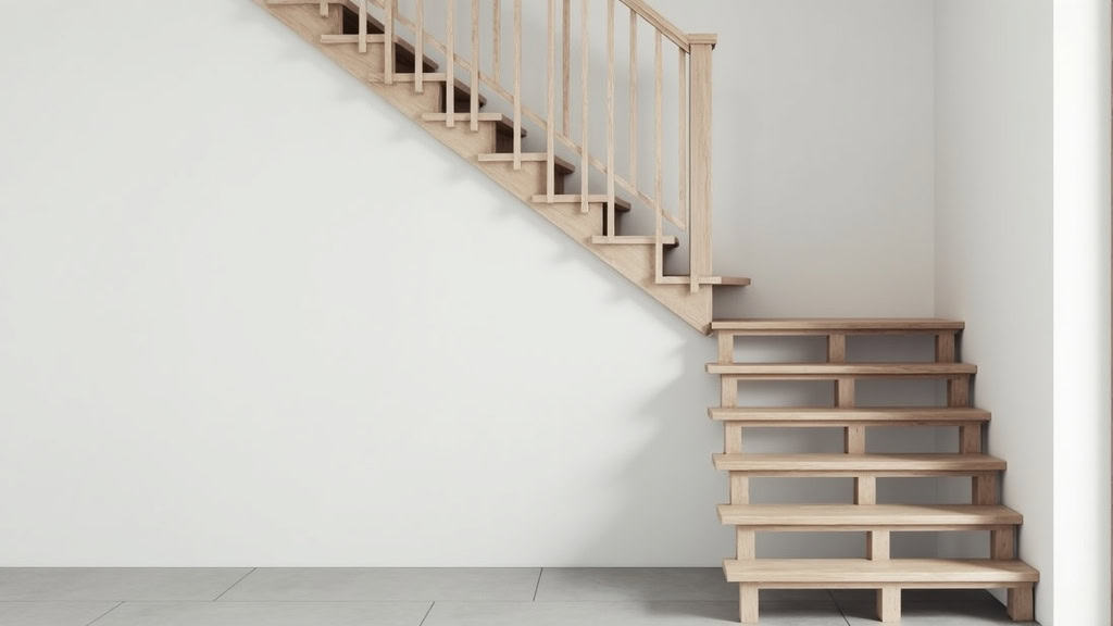 Monte-escalier droit installé sur un escalier rectiligne dans une maison