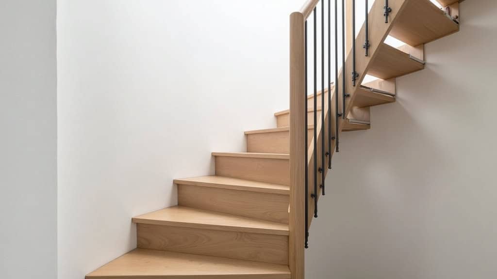 Monte-escalier droit installé sur un escalier simple à Laversines