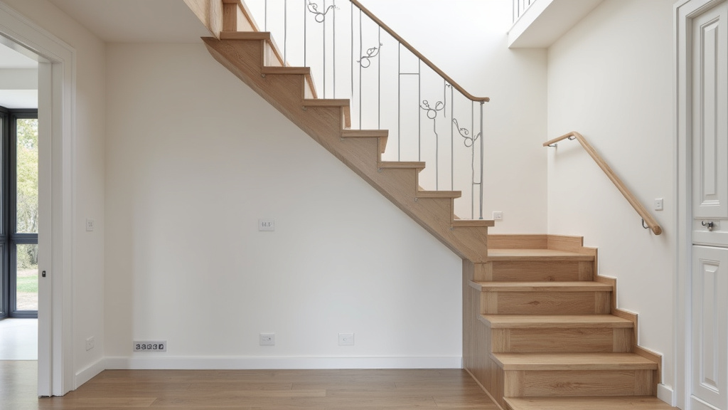 Monte-escalier droit intégré avec discrétion dans un escalier d’habitation à Arnouville