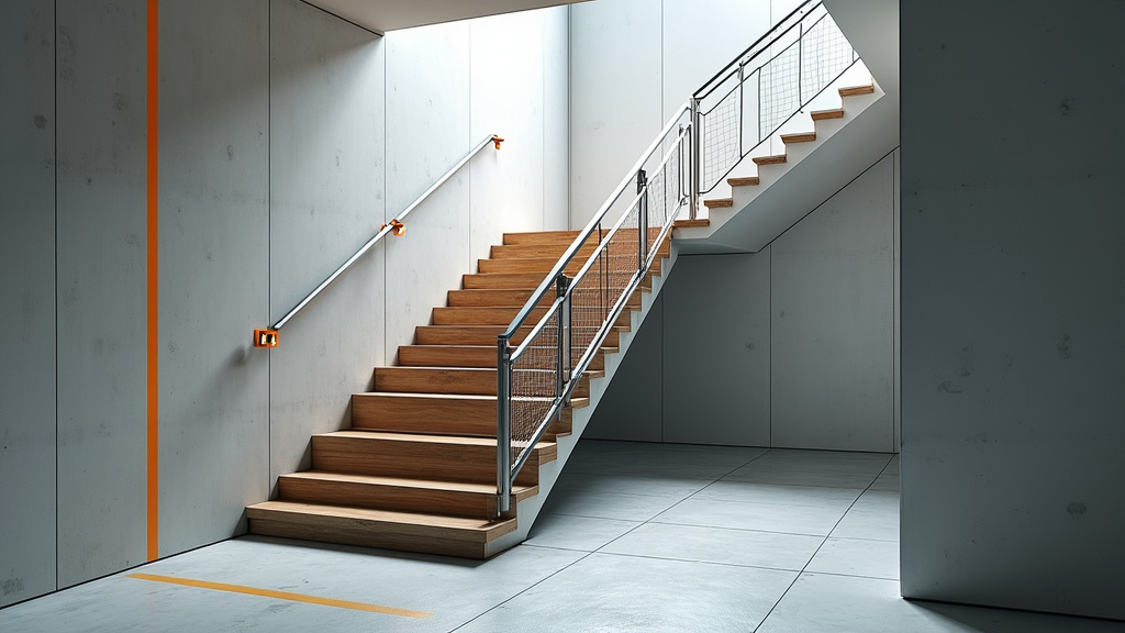 Monte escalier en cours de test de sécurité avant livraison