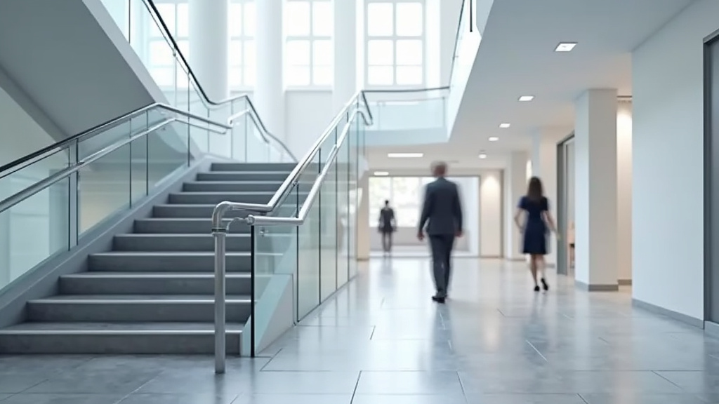 Monte-escalier en fonctionnement avec ceinture de sécurité et détecteur d