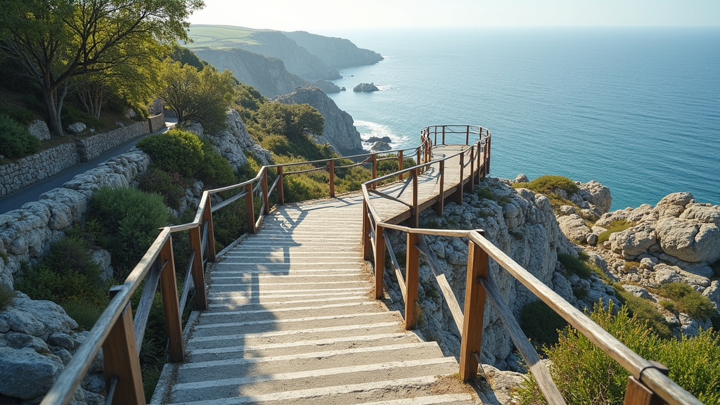 Monte-escalier en fonctionnement sur un escalier tournant à Bain-de-Bretagne