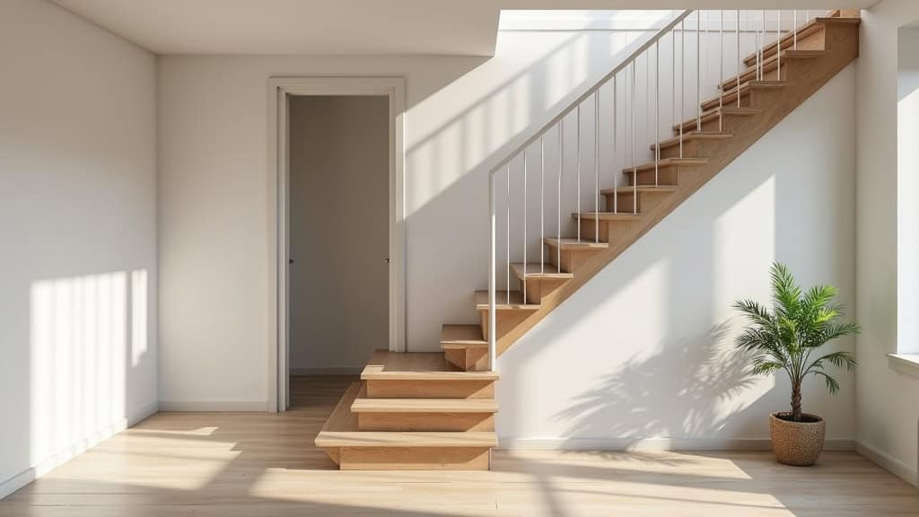 Monte-escalier en train de monter un escalier dans une maison à Moislains