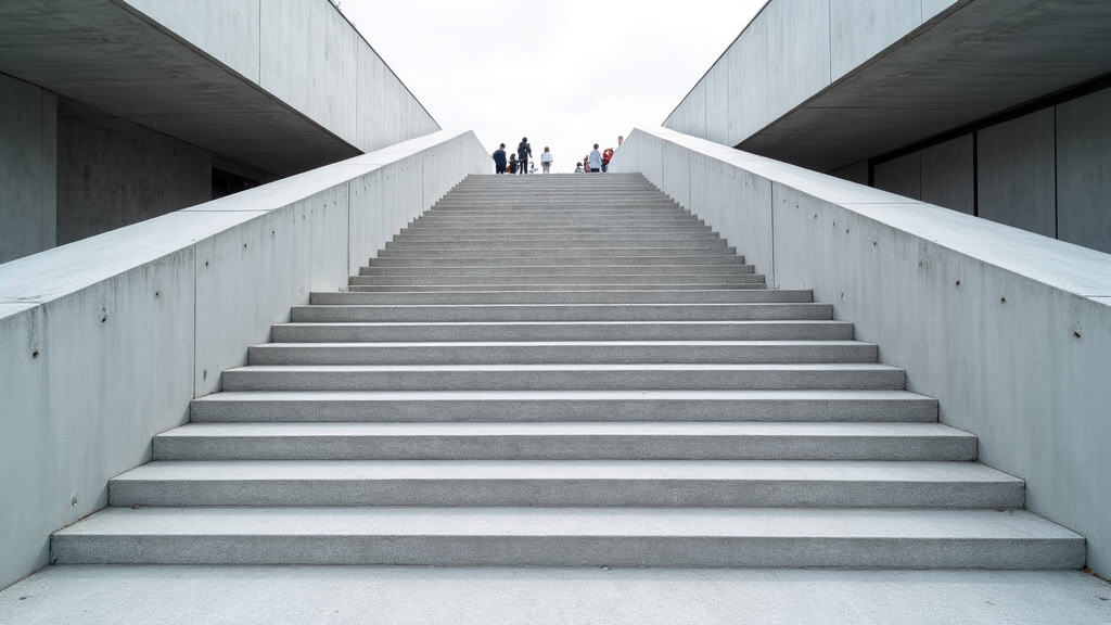 Monte-escalier extérieur en cours d