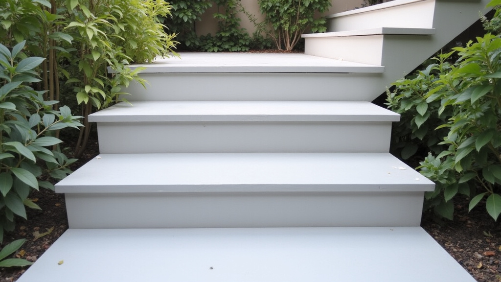 Monte-escalier extérieur en cours d’installation sur un escalier de jardin à Voiron