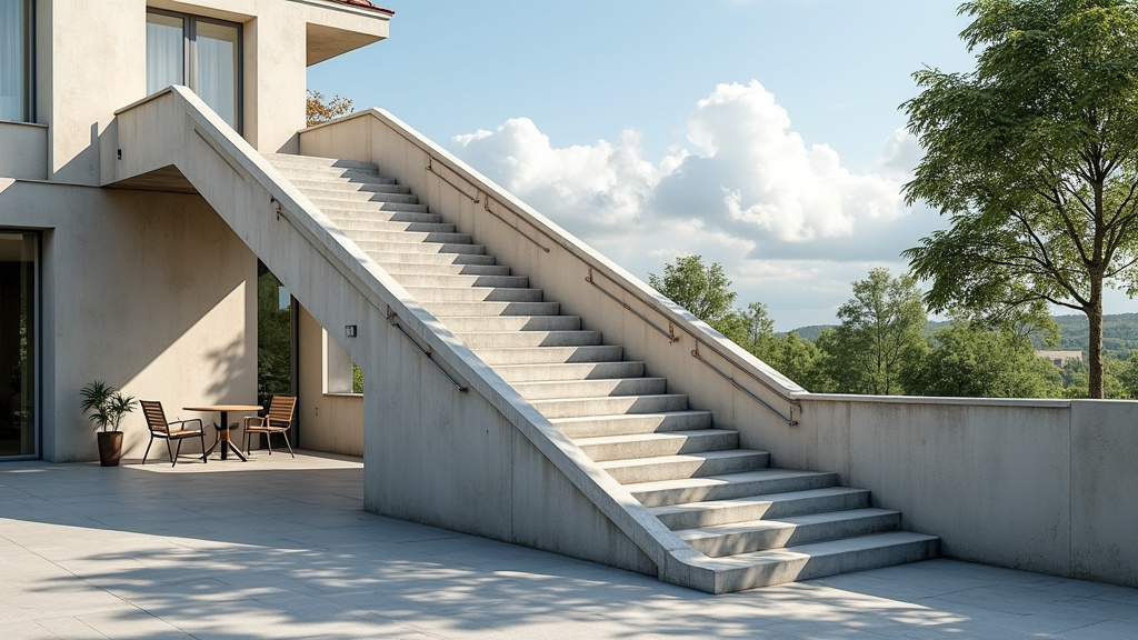 Monte-escalier extérieur en fonctionnement à Lanobre