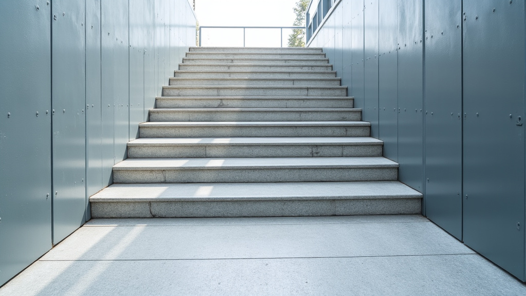 Monte-escalier extérieur en fonctionnement à Saint-Jean-de-Védas