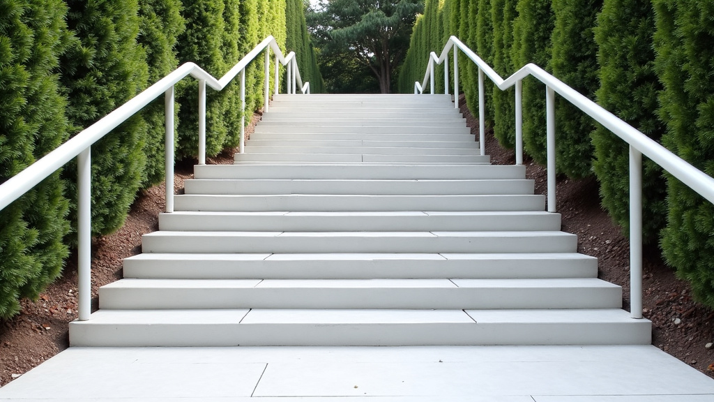 Monte-escalier extérieur en fonctionnement dans un jardin à Sainte-Pazanne