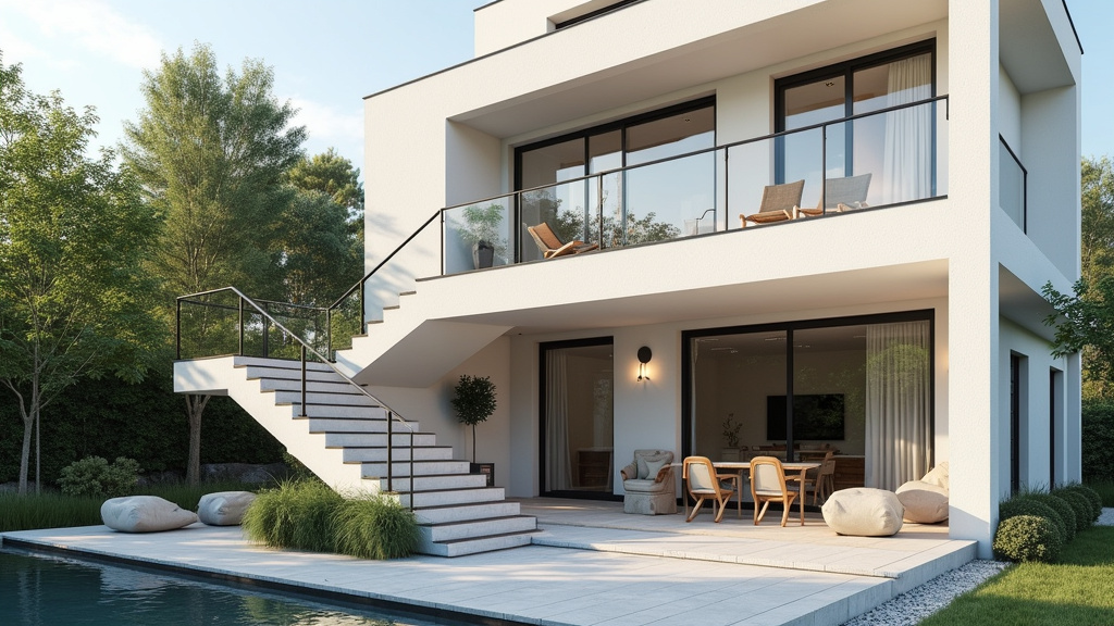 Monte-escalier extérieur en fonctionnement dans une maison à Canéjan