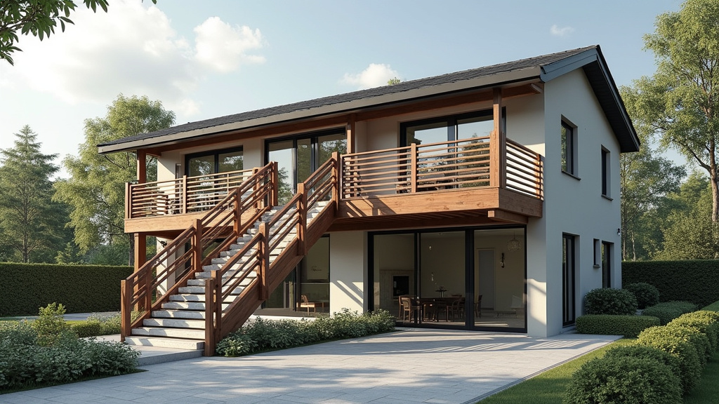 Monte-escalier extérieur en fonctionnement dans une propriété à Chalamont