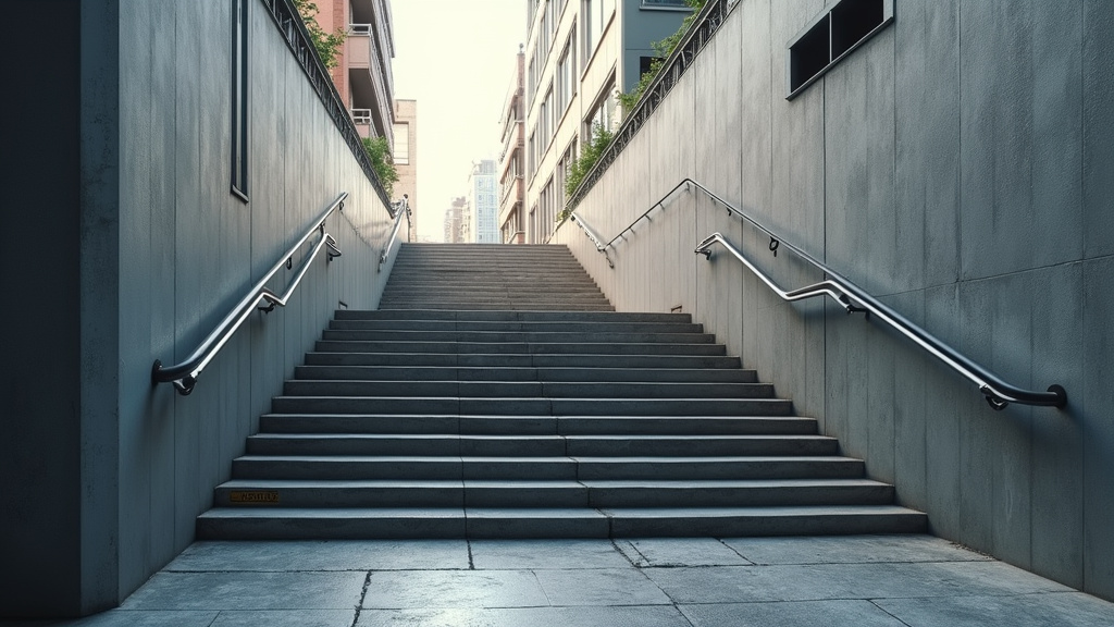 Monte-escalier extérieur en train d