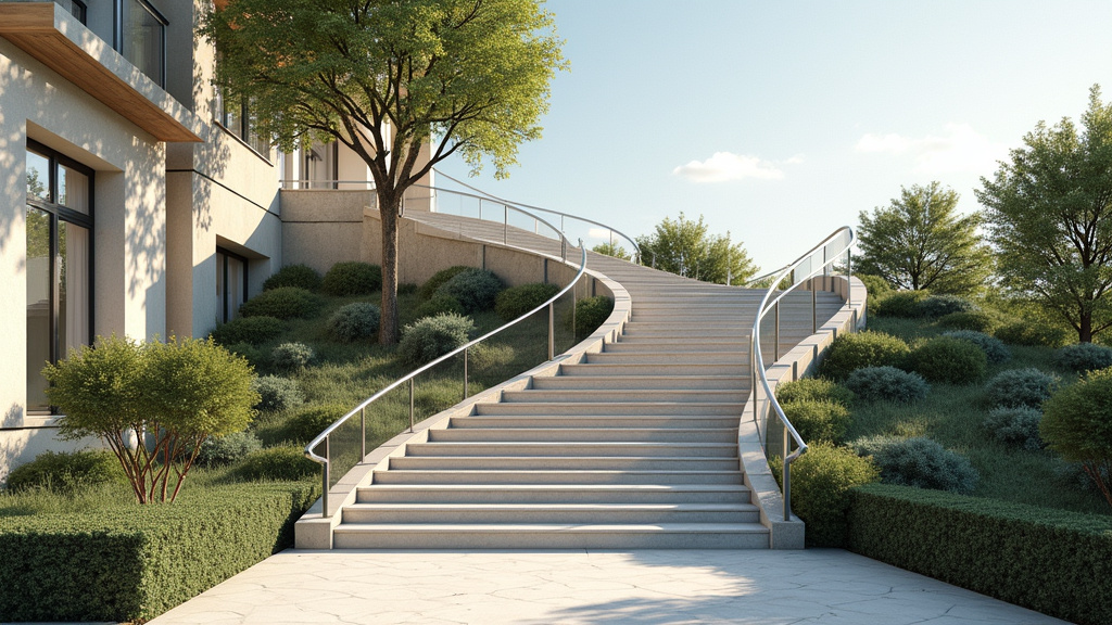 Monte-escalier extérieur enneigé à Linselles