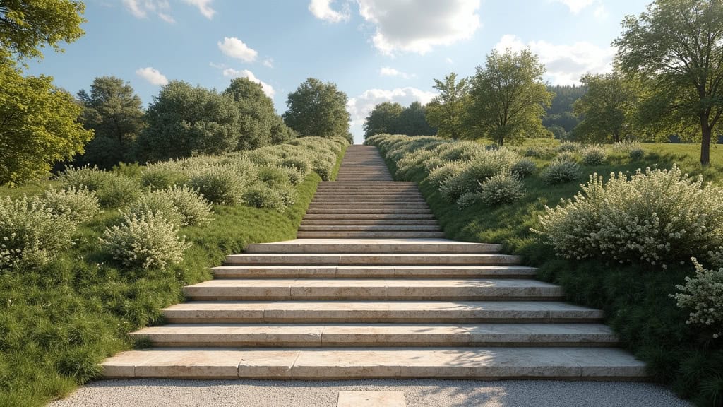 Monte-escalier extérieur enneigé fonctionnel à Gevrey-Chambertin