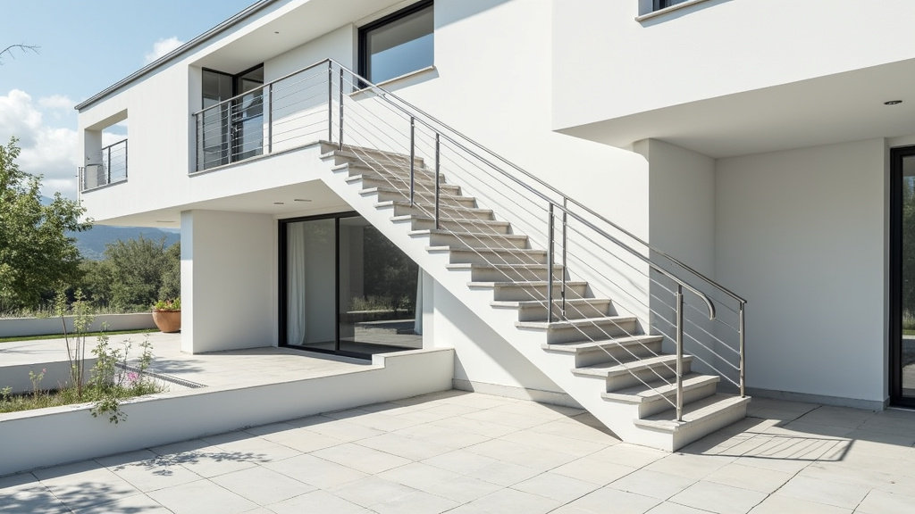 Monte-escalier extérieur installé à Firmi, résistant aux intempéries