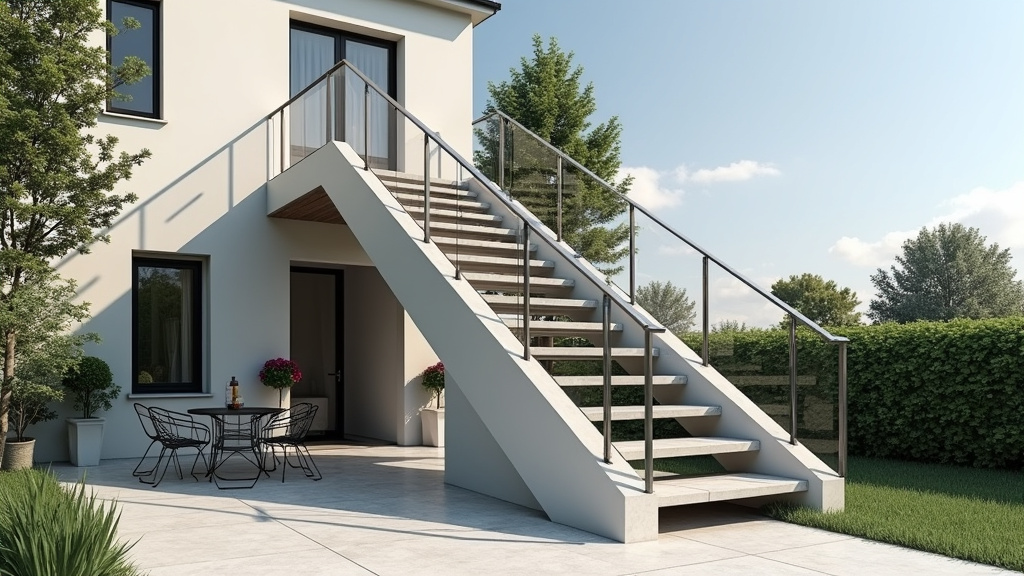 Monte-escalier extérieur installé à l