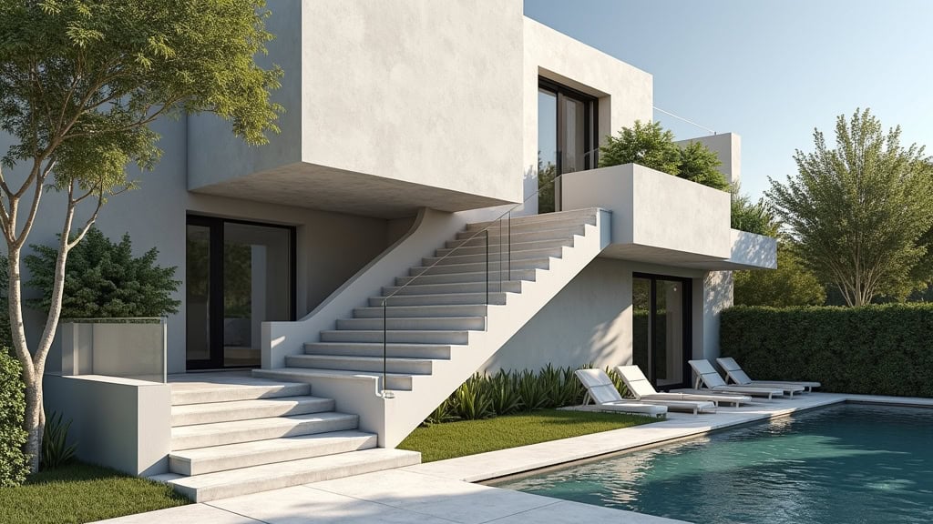 Monte-escalier extérieur installé à l