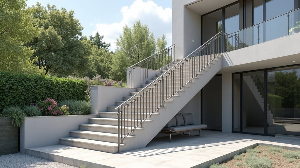 Monte-escalier extérieur installé à l