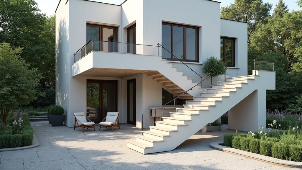 Monte-escalier extérieur installé à l