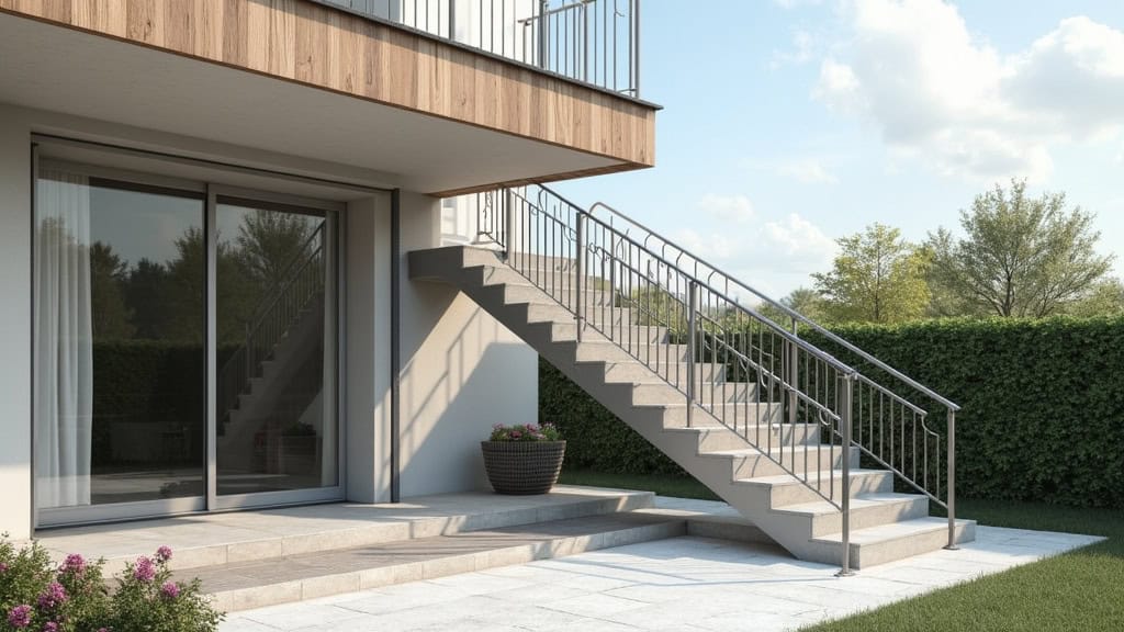 Monte-escalier extérieur installé à l