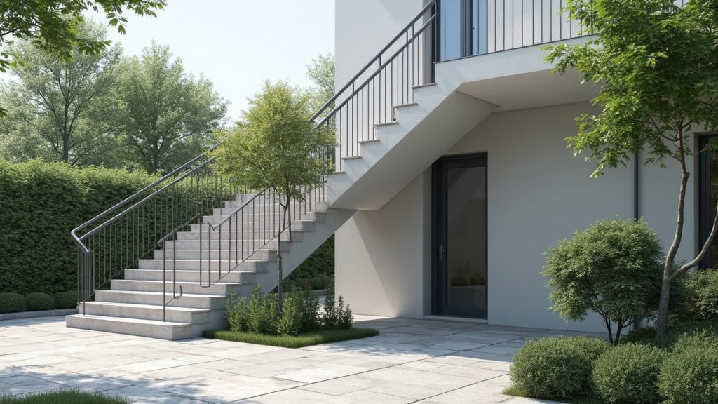 Monte-escalier extérieur installé à l