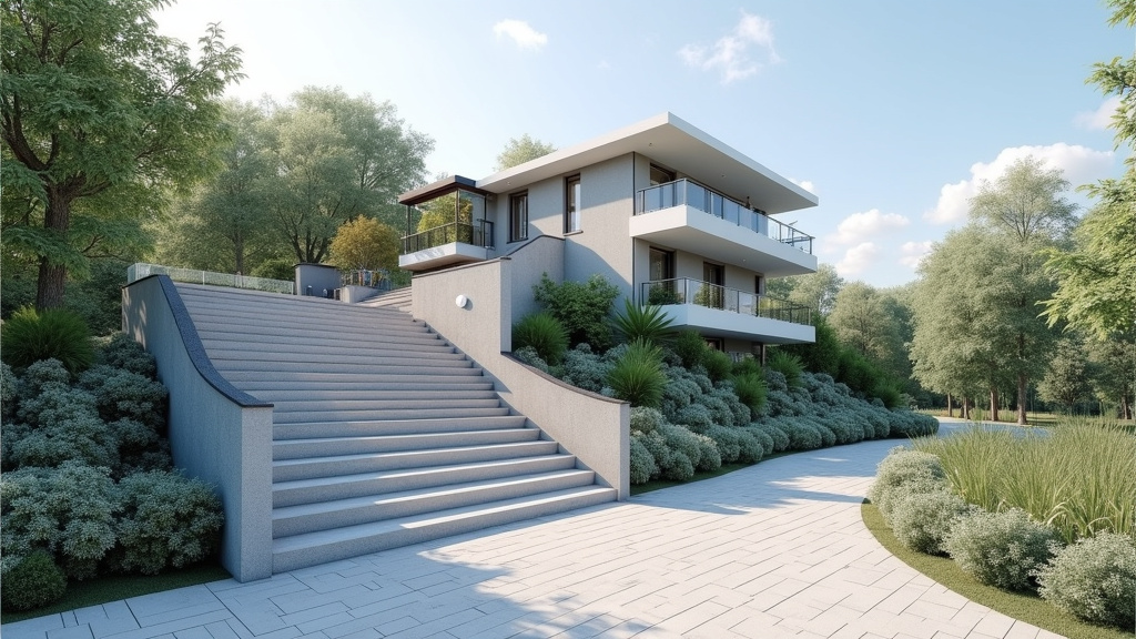 Monte escalier extérieur installé à La Cluse-et-Mijoux face aux intempéries