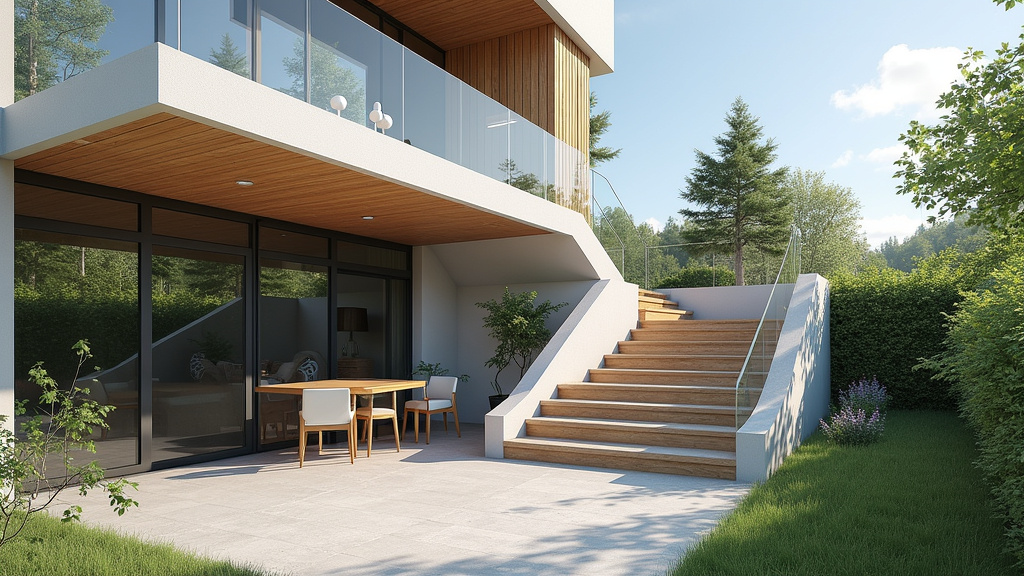 Monte-escalier extérieur installé à La Trinité-Surzur, résistant aux intempéries