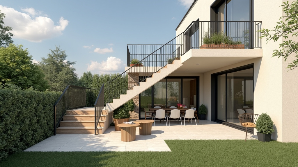 Monte-escalier extérieur installé à Labastide-d