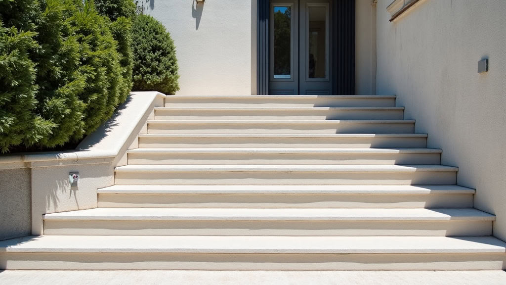 Monte-escalier extérieur installé à Laurens dans un cadre provençal