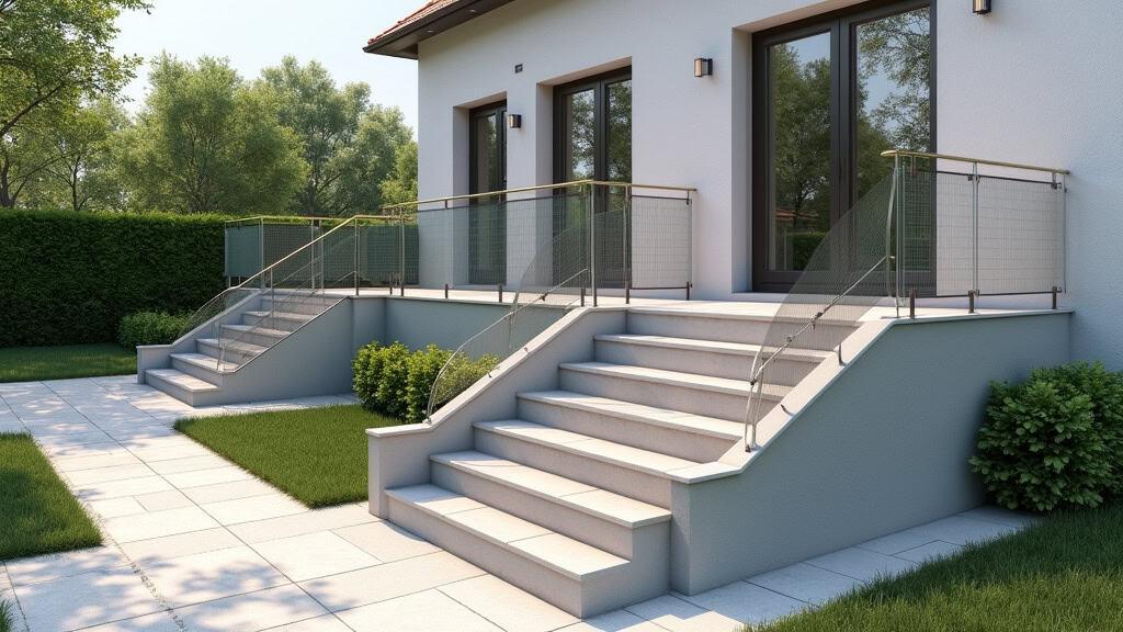 Monte-escalier extérieur installé à Le Pouliguen avec protection contre les intempéries