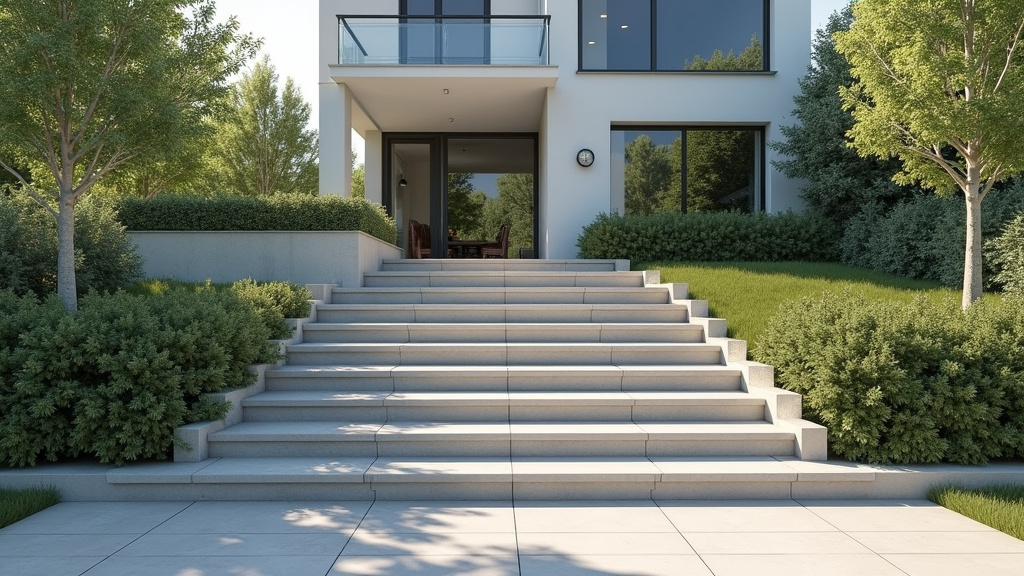 Monte-escalier extérieur installé à Meymac sur un escalier en pierre
