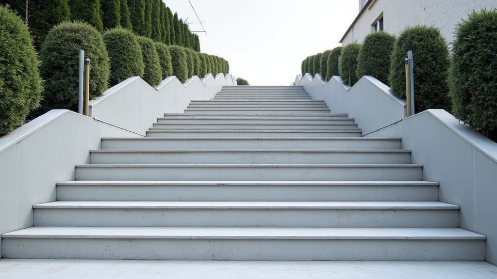 Monte-escalier extérieur installé à Saint-Étienne-du-Grès
