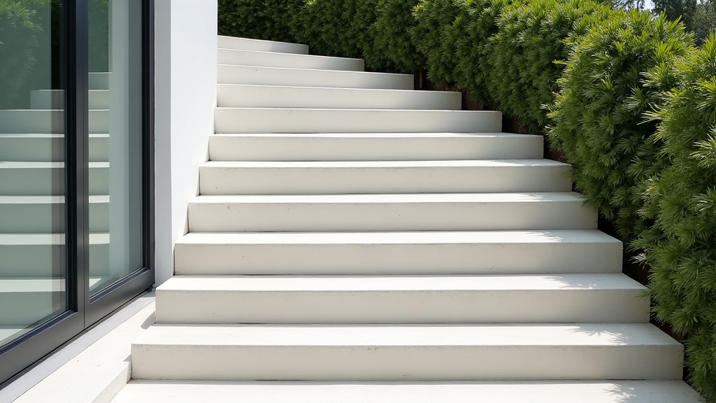 Monte-escalier extérieur installé dans un jardin à Boussens