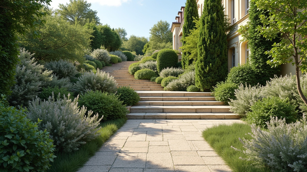 Monte-escalier extérieur installé dans un jardin à Châlons-en-Champagne
